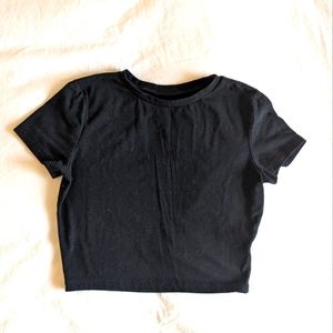 FREE With Purchase - Wild Fable Classic Black Crop Top Round Neck